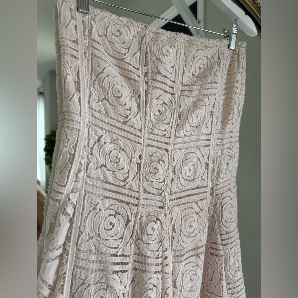 Cult Gaia Solia Floral Lace Maxi Dress In Gardenia - Picture 10 of 13